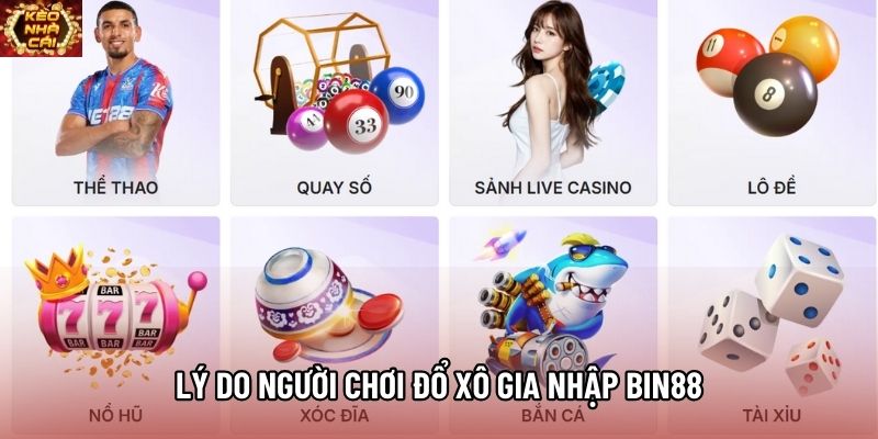 Lý do người chơi đổ xô gia nhập Bin88